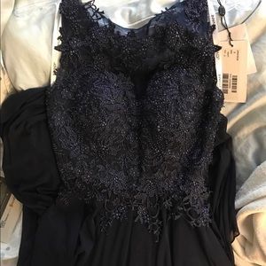 Navy blue prom dress